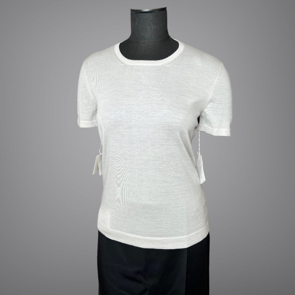 Hermes Finest Second Skin Cashmere Cloud Gray Womens Pullover Sweater EU Size 40